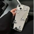 thumbnail image 3 of 3D Pleated Love Heart Mirror Silver Plated Soft  for iPhone Case (Silver,iPhone 11), 3 of 6