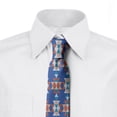 thumbnail image 2 of Aztec Necktie, Retro Native Triangular Art, Dress Tie, 3.7", Azure Blue Multicolor, by Ambesonne, 2 of 3