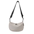 thumbnail image 1 of Bolso bandolera de mujer Bolso de hombro de moda de verano Canva Casual Dumpling Bag (Blanco), 1 of 9