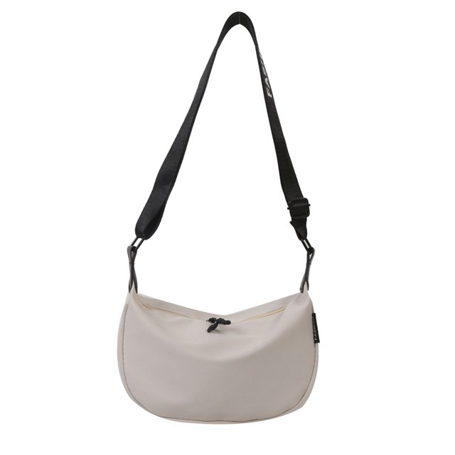 Bolso bandolera de mujer Bolso de hombro de moda de verano Canva Casual Dumpling Bag (Blanco)