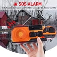 thumbnail image 3 of Hand Crank, 5000mAh Battery, Type C, Weather Alert, Flashlight, Reading Light & SOS Alarm - Perfect for Disaster Prep Emergency Solar Dynamo Radio, 3 of 5
