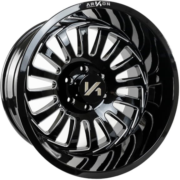 20x12 Black Milled Wheel Arkon Offroad Alexander ARK-III (Proper Directional) 8x6.5 -51