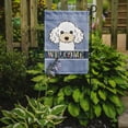 thumbnail image 2 of Carolines Treasures BB1443GF White Poodle Welcome Flag Garden Size, 2 of 3