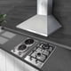 thumbnail image 4 of Tricombo Supra Parrilla eléctrica + Parrilla de gas con campana de pared de 60 cm tipo moño en acero Supra Tricombo con campana de pared, parrilla de gas y parrilla electrica, 4 of 5