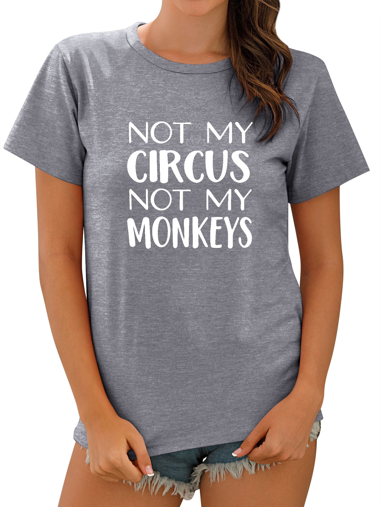 Monkeys Letter Print Short Sleeve 