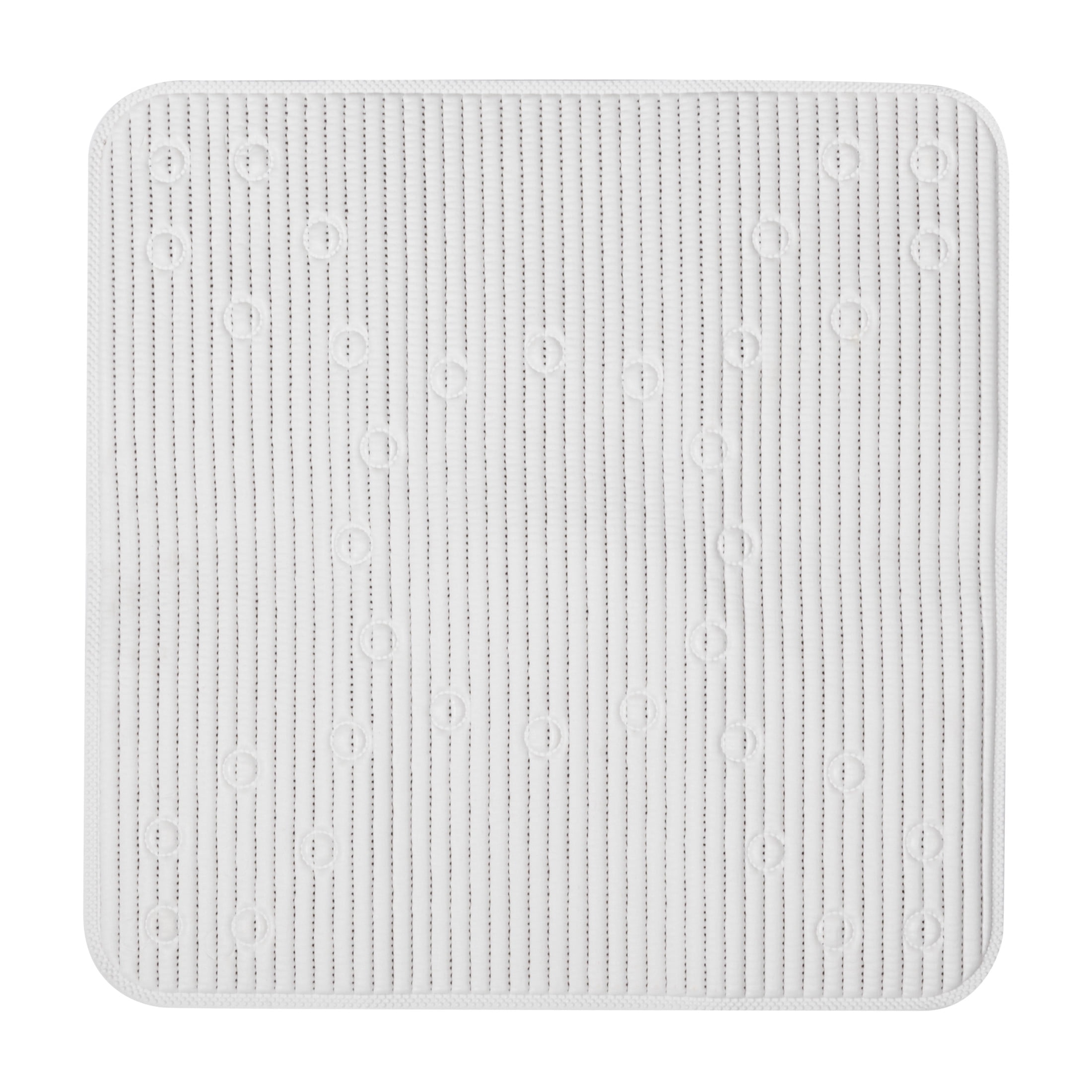 Clorox 21" x 21" Foam Cushioned Shower Mat with Suction Cups, White