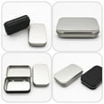 thumbnail image 2 of WINOMO Storage Tin With Lid Tinplate Silver 4Pcs Simple Design Portable Storage Box, 2 of 8