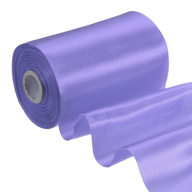 Rollo de Cinta de Satén Uxcell para Envolver Regalos y Decoración de Ceremonias de Corte Púrpura Claro