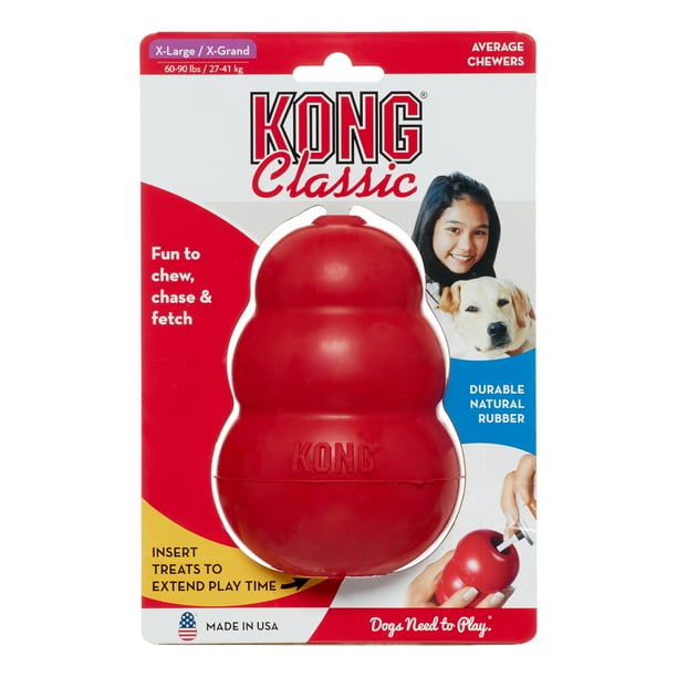 Kong - Classic Dog Toy, Durable Natural Rubber- Fun to Chew, Chase and Fetch - for Large Dogs