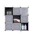 WEILAI 9Cube DIY Plastic Closet Modular Book Shelf Organizer