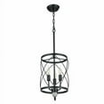 thumbnail image 3 of Industrial Metal Cage Pendant Light 3-Light Cylindrical Hanging Lamp Fixture, 3 of 13