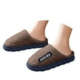 thumbnail image 3 of Gubotare Bedroom Slippers for Men Slippers Winter Mens Fluffy Plush Slippers Cute Cartoon House Slippers Cuddly Warm Shoes Indoor Outdoor Size 8 (Coffee,8), 3 of 5