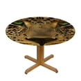 thumbnail image 3 of Orinice Leopard Round Table Cover Stain Resistant Washable Indoor Outdoor Tablecloth Kitchen Dining Wedding Parties 100% Polyester Fiber 54-58, 3 of 8