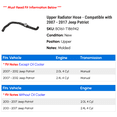 thumbnail image 2 of Upper Radiator Hose - Compatible with 2007 - 2017 Jeep Patriot 2008 2009 2010 2011 2012 2013 2014 2015 2016, 2 of 2