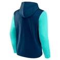 thumbnail image 3 of Men's Logo Athletic Navy Seattle Kraken Deliver Fleece Pullover Hoodie, 3 of 3