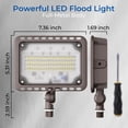 thumbnail image 4 of Focos LED CINOTON, 65 W, impermeables para exteriores, 5000 K, paquete de 2, 4 of 9