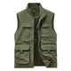 thumbnail image 2 of pstuiky Camisetas interiores de tirantes para hombre, Chaqueta de trabajo sin mangas con cuello alto, bolsillos múltiples y cremallera para hombre Chaleco para hombre xl, 2 of 3