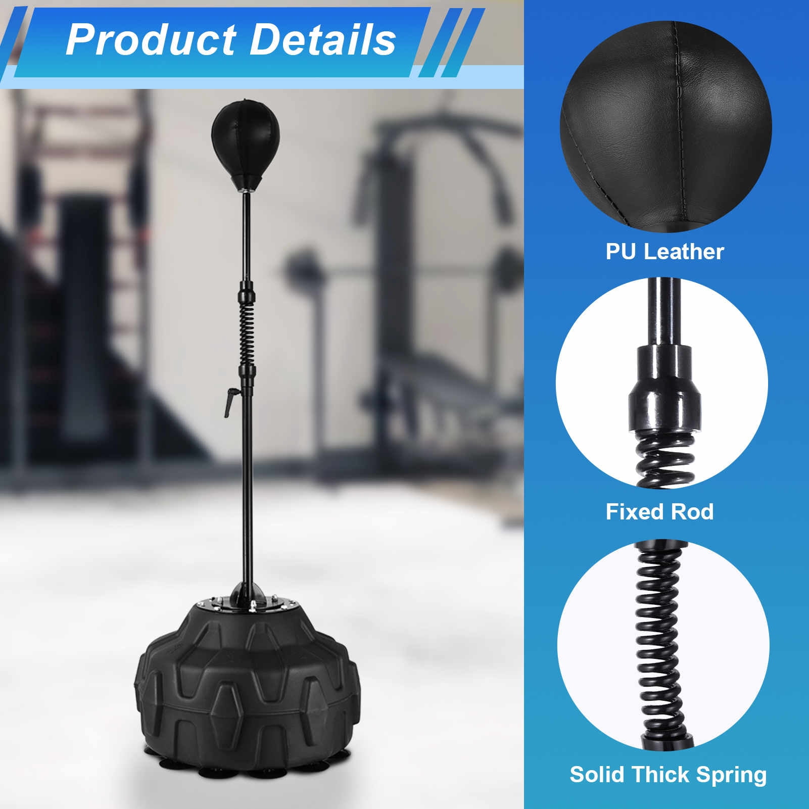 ZHAO Punching Bag for Adults Height Adjustable Kickboxing Bags Speed Ball Speed Bag Boxing Equipment Floor Punching Bag for Fitness Training welcoming