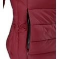 thumbnail image 3 of Maximos Men’s Slim Fit Lightweight Zip Insulated Packable Puffer Hooded Jacket (Red, XL), 3 of 3