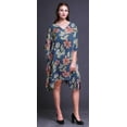 thumbnail image 3 of Bimba Artistic Short Caftan Midi Dress Beach Swimwear Cover up WomensÂ&nbsp;Kaftan-4X-5X, 3 of 5
