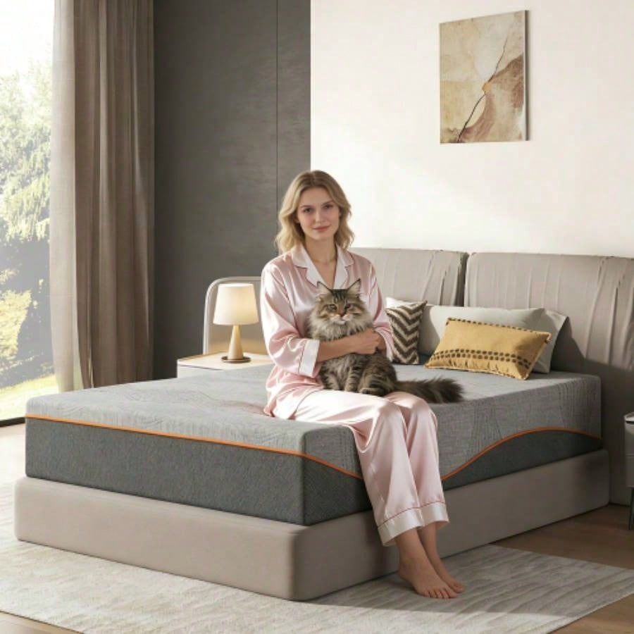 Twin Size 10 Inch Foam Mattress, Breathable Cooling Layers, Medium Feel, Safe Certified Fiberglass Mattress for Bedroom