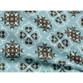 thumbnail image 4 of oneOone Rayon Baby Blue Fabric Floral & Tiles Moroccan Sewing Craft Projects Fabric Prints By Yard 56 Inch Wide, 4 of 5