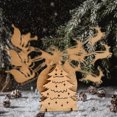 thumbnail image 4 of Adornos navideños, adornos navideños, regalos navideños. Vector de Papá Noel balanceándose. Adorno de madera de Papá Noel balanceándose. Ciervo balanceándose., 4 of 6