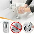 thumbnail image 2 of JoyMoreHome Bathroom Sink Stopper, Anti Odor Pop Up Drain for Bathroom Sink Drain Cover Hair Catcher Stainless Steel Cover, 2 of 9