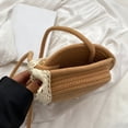 thumbnail image 1 of Bolsas cruzados con forma de sombrero, Bolsa tejido informal con lazo para mujer para fiestas navideñas (caqui) Ndcxsfigh Para Estrenar, 1 of 9