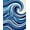 Blue, Pattern 1, variant on ODIKA 4'x6' Machine Washable Non-Slip Area Rug, Mystical Ocean Wave Nautical Decorative Flat Surface High Traffic Rug, Blue, 574626