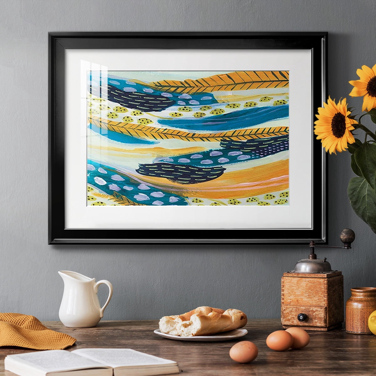 Feathery III Premium Framed Print - Ready to Hang