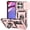 Rose Gold, variant on Kryonix for Motorola Moto G Play 2026 6.7” case,Military Grade Drop Impact,360 Metal Rotating Ring Kickstand Holder,Camera Lens Slide Protection Case,Armor Shockproof Case,TPU Bumper,Rose Gold