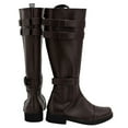 thumbnail image 6 of YLYL Womens Mens Knee High Boots Round Toe Low Heel Side Zipper Medieval Knight Cosplay Tall Boot, 6 of 8