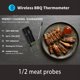 thumbnail image 2 of Termómetro Inalámbrico para Alimentos y Carne, Termómetro Digital Inteligente para Barbacoa con Bluetooth para Cocina, Horno, Parrilla con 2 Sondas, 2 of 5