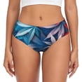 thumbnail image 1 of Balery Red And Blue Leaves Ropa Interior de Algodón para Mujer con Dibujo – Braguitas Cómodas y Elásticas, Estilo Clásico-Large, 1 of 6