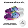 thumbnail image 6 of Wukai Colorful Glitter Dagon Fruit Print Women's Indoor Bedroom Slipper Slip On Shoes, Unisex House Shoes with Anti-Skid Sole for Men, Gift for Women Men-35/36, 6 of 7