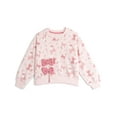 thumbnail image 3 of Hello Kitty Fleece Drop Shoulder Pullover Sweatshirt and Skirt Outfit Set Toddler to Big Kid, 3 of 5