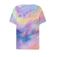 thumbnail image 4 of EINCcm Tops for Women Short Sleeve V Neck 2024 Summer Casual T Shirt Tee Fashion Button Blouses Basic Pullover Top, 4 of 5