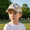 thumbnail image 2 of CYRBOKO Cotton, Soft Top Breathable Cotton Adjustable Baseball Hats for Kids Beige Size 2-6 T, 2 of 5