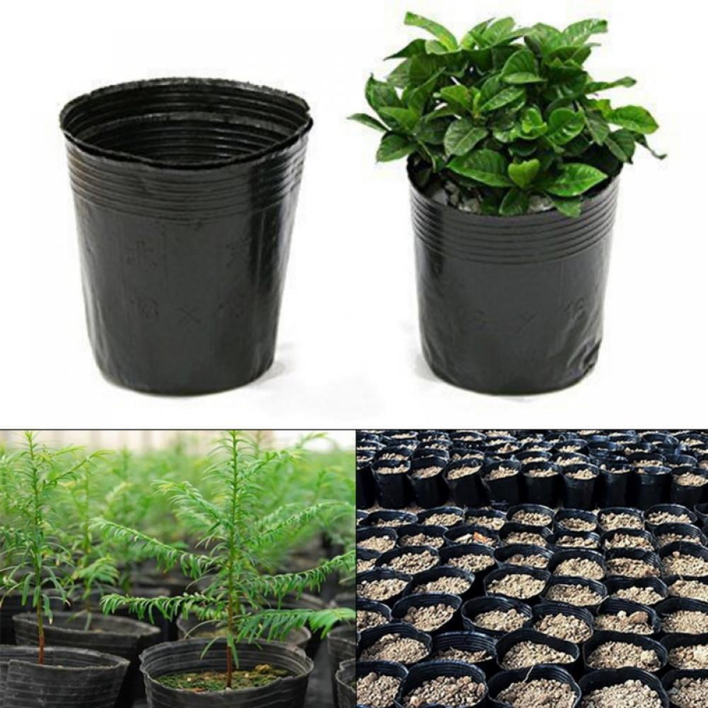 5Pcs Soft Plastic Flower Pot Nursery  Garden Planter Supplies Breathable 