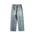 thumbnail image 6 of FNFYFH Mens Jeans Streetwear Y2k Hip Hop Baggy Jeans Wide Leg Skater Casual Denim Pants Loose Long Trousers with Pockets, 6 of 9