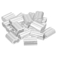 thumbnail image 1 of Unique Bargains 20 Pack Aluminum Crimping Loop Sleeve for 1/4' Diameter Wire Rope, Double Ferrule Aluminum Wire Rope Sleeve, 1 of 6