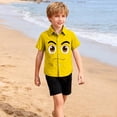 thumbnail image 6 of Sentuca Summer Boys Shirts Short Sleeve Button-down Shirts Casual Beach Graphic Tees for Kids Clothes Size 10 Years, 6 of 8