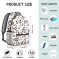 thumbnail image 6 of Bulldog Dog and Footprints Backpack for School,Cute School Bag,Schoolbag with Adjustable Shoulder Straps & Padded Back,15.3"x11"x7.1".﻿, 6 of 6