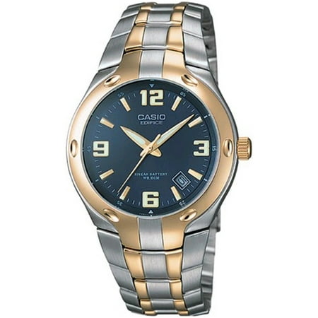Casio Men's Edifice 10-Year Battery Analog Watch, Two-Tone Stainless Steel