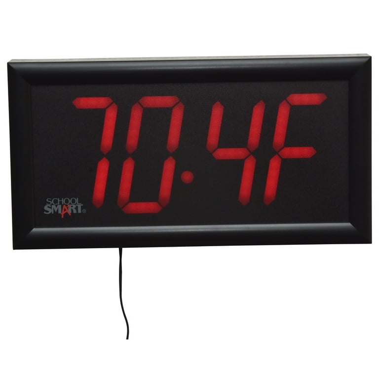 JDL LED CLOCK② School Smart - 90525 LED Clock with Remote Control, High