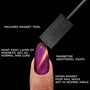 Salon Perfect Magnetic One Step Gel + Magnet Tool, Purple Nail Polish, 0.5 fl oz