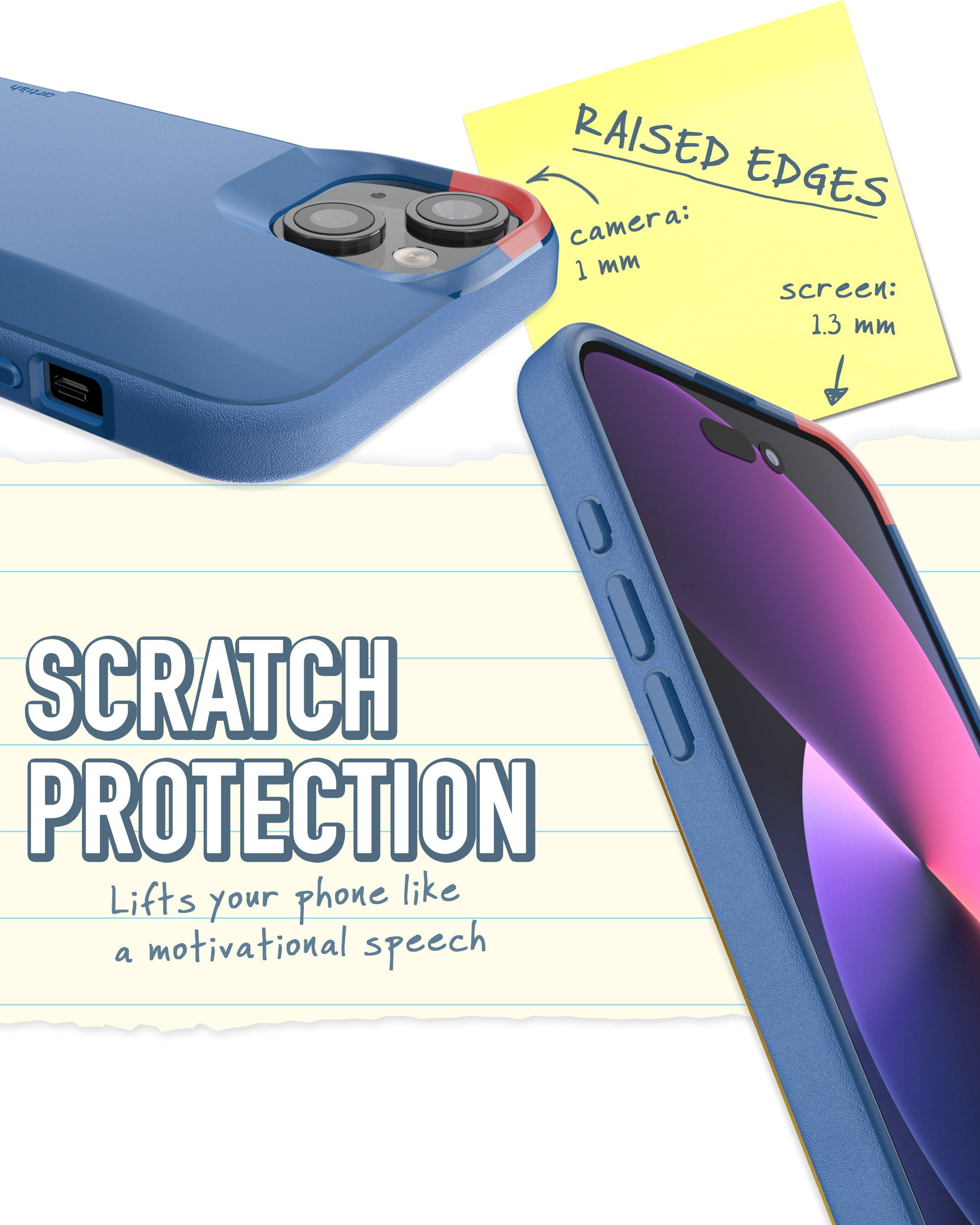 Smartish iPhone 15 Plus Wallet Case - Wallet Slayer Vol. 1 [Slim + Protective] Credit Card Holder - Blues on the Green