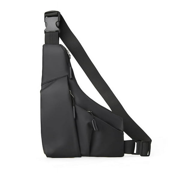 Anti Theft Men Close Fitting Chest Bag Leisure Leather Film Waterproof Triangle Bag Crossbody Wallet Sports Cycling Sling Bag