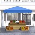 thumbnail image 6 of Ainfox 8x8 One-Push Pop up Canopy Tent with Transparent PVC Sidewalls,Instant Outdoor Shade Gazebos with Weighted Sandbags,White, 6 of 8